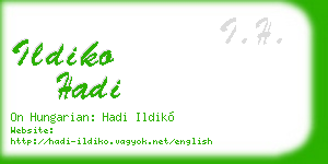 ildiko hadi business card