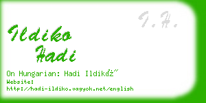 ildiko hadi business card